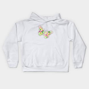 Floral Butterfly and Pearls Kids Hoodie